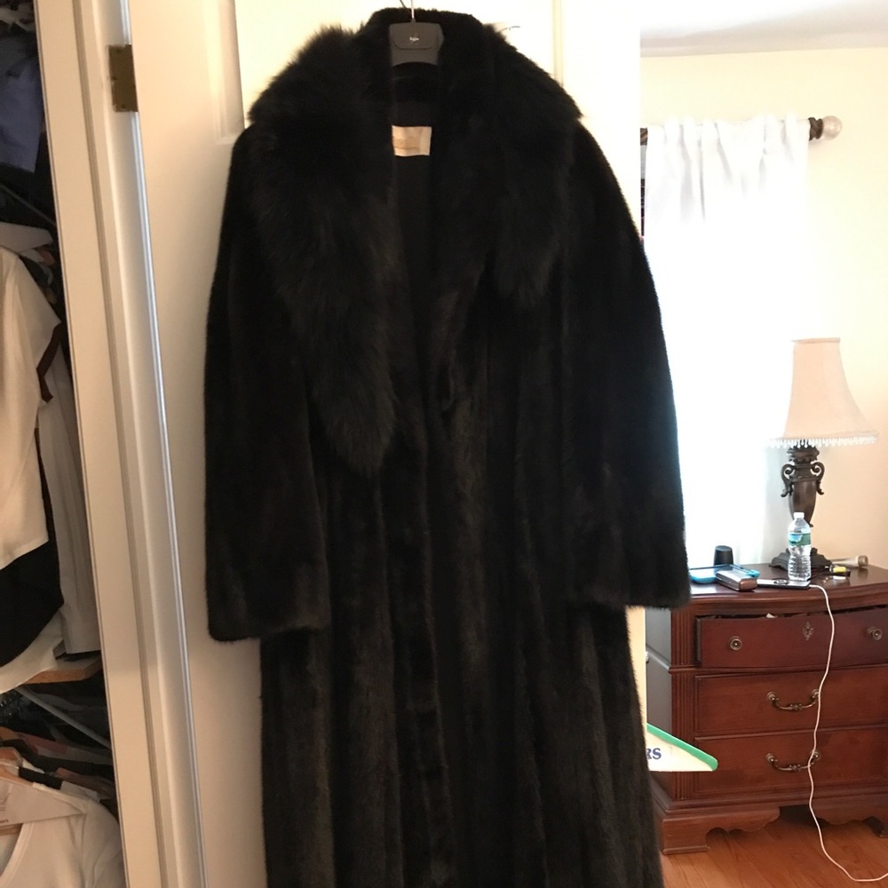 Men’s full length mink fur coat